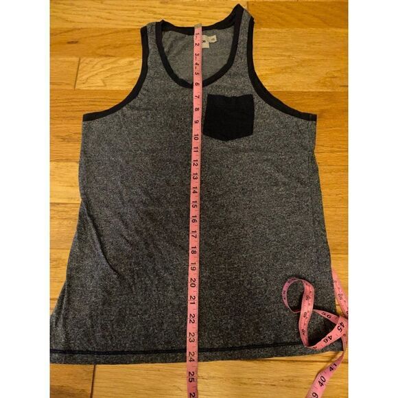 ASOS, women's grey racerback cotton tank top with front pocket size XS - Picture 6 of 8